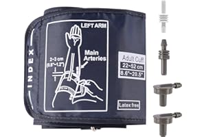 ECLIPSEGUARD Blutdruckmanschette Ersatz - Comfortable Extra Große Manschette für Erwachsene mit Größe Oberarm, 22-52cm Armumfang, Kompatibel mit den Meisten Blutdruckmessgeräten - 4 Anschlüsse