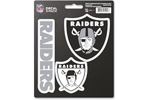 FANMATS NFL Team Autocollant, 3-Pack, DST3NF22, Noir, Standard