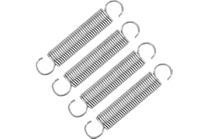 GUNGY Sprężyny naciągowe 55 mm sprężyna naciągowa podwójny hak ze stali nierdzewnej średnica drutu 1,1 mm średnica zewnętrzna 10 mm ciągnięcie 2,37 kg 4 sztuki