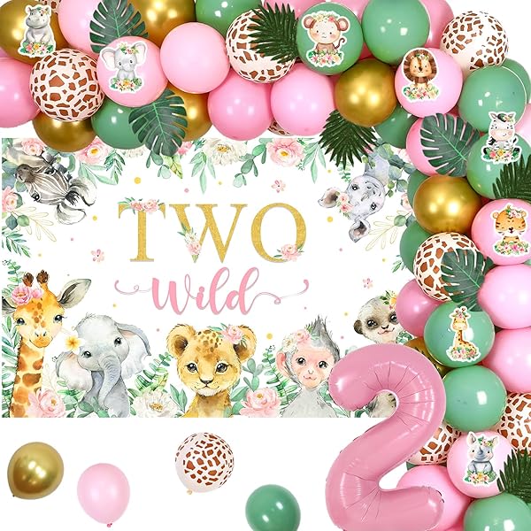 Safari-Bogenhintergrund Aus Spandex – Dschungel-Thema Für Babyparty, Geburtstag & Fotos (2m)