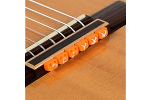Perles de guitare acoustique flamenco classique en orange brillant pour cordes en nylon Alba Guitar Beads