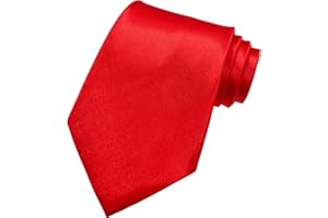 AHLPO Elegante Krawatte für Herren Satin 8 cm, Herren Krawatten, Klassische Schlips Herren für Hochzeit, Büro, Party und Festliche Veranstaltungen - Einfarbig in Verschiedenen Farben Tie