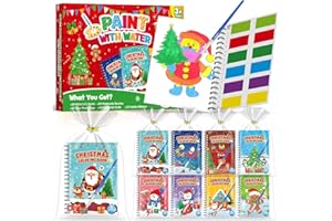 LIKYMO Christmas Party Bag Fillers - Christmas Crafts for Kids Mini Colouring Books, Water Colouring Books Classroom Prizes christmas Gifts for Girls & Boys Ages 4-9