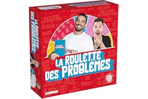 MGM GAMES - La Roulette des Problèmes - 224 Cartes - Jeu de société - 141312-3 à 10 Joueurs – À Partir de 18 Ans Rouge