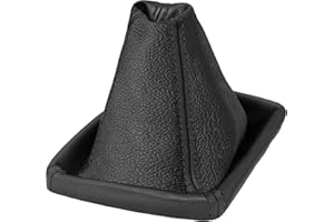 L & P CAR DESIGN Funda palanca de cambios compatible para Opel Astra H 2004-2010 - negro - de cuero auténtico - de marchas - para transmisión manual - (A0017-1)