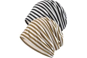 WULIQIUQIU 2 Pack Cotton Slouchy Beanie Hats, Chemo Hat Cap Scarf for Women and Men