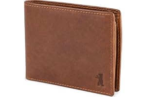 Berliner Bags Peter Portefeuille en Cuir avec Protection RFID, Porte-Monnaie Compact pour Homme, Idéal pour Cartes et Billets – Marron
