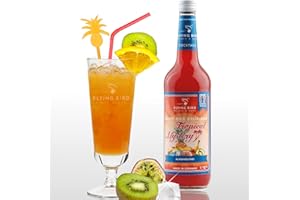 FLYING BIRD DRINKS & MORE Tropical Mystery Cocktail alkoholfrei - Bar Premix für 17 fertige Cocktails | Flasche 0,7l mit allen Zutaten | Einfach mit Ananassaft mixen, fertig