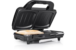 Tristar SA-3060 Sandwichera, tamaño compacto con compartimento para cable, potencia de 900 W, recubrimiento antiadherente