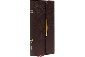NKJV, Checkbook Bible, Compact, Bonded Leather, Burgundy, Wallet Style, Red Letter: Holy Bible, New King James Version