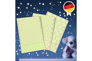 Paraboo Points lumineux [524 pcs.] étoiles phosphorescentes – autocollant fluorescent, stickers phosphorescents pour ton ciel étoilé, autocollants fluorescents plafond