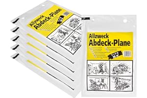 KOTARBAU® Lot de 10 films plastiques 4x5 m Multi-Usage Anti Poussiere Bâche Transparente de Chantier Bache Peinture Bache Protection Film de Protection Bache de Protection Peinture