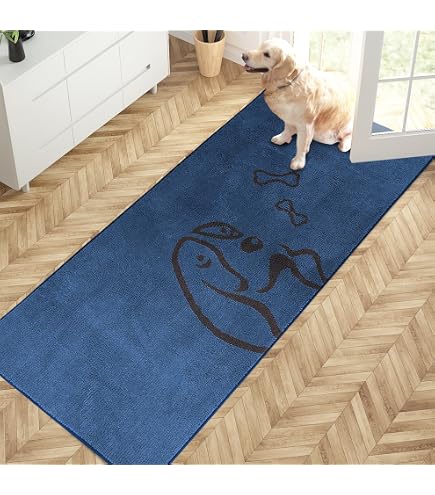 PURRUGS Dirt Trapping Door Mat 20x31.5 Inches - Super Absorbent, Machine Washable Entryway Rug For Mud & Pets - View #11