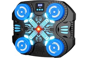 GESCHENPARK Musical Boxing Machine per Bambini con Guantoni, Bluetooth - 3 Modalità di Gioco Interattive - Sacco da Boxe a Parete con Display LED - Giochi Bambini 3-12 Anni, Regalo Natale per Ragazzi