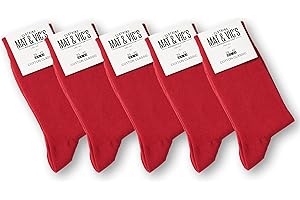 MAT AND VIC'S Mat & Vic’s Calcetines Clásicos de Vestir para Hombre y Mujer, Algodón, Certificado Oeko-Tex 100, cómodos, negro o multicolora (5 o 10 pares)