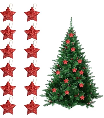 MELLIEX 6 stuks kerstboomhangers, 14 cm plastic zuurstokken, kerstboomversiering, glinsterende hanger, kerstversiering voor Kerstmis, geschenken, doe-het-zelf knutselset, geschenkverpakking (groen