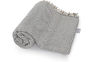 Meri-Home Tagesdecke 200 x 230 cm Baumwolle, Kuscheldecke Sofa Überwurfdecke, Bett Überwurf Decke Tagesdecken Sofadecke Leichte Couch Wohndecke (200 x 230 Schwarz)