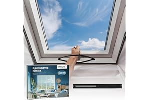 YANGTE Moustiquaire Fenetre (130x150 cm | Noir) - Moustiquaire pour fenêtre de Toit Fenêtre à Soufflet Sans Percage Découpable et Lavable