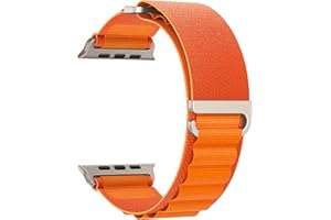 MRAIN-H Breveté Alpine Loop Compatible avec Bracelet Apple Watch Ultra 2 1 49mm 46mm 45mm 44mm 42mm 41mm 40mm 38mm Femme Homme, Bracelet sport en nylon iWatch Series SE 10/9/8/7/6/5/4/3/2/1