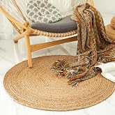 Habere India-All the Cultures Fabricating India Carpet for Living Room | Round Floor Mats | Rugs for Living Room | Round Jute