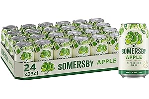 ‎SOMERSBY Somersby Apple Cider 0,33 l Dose| 24 Dosen fruchtiger Apfel Cider mit 4,5 % Vol. ohne künstliche Farb-und Aromastoffe (24 x 0,33 l)