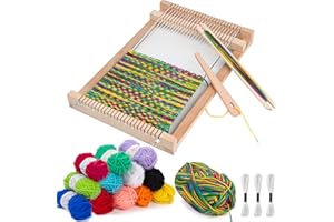LYKTRIX Métier à Tisser Enfant, Kit de Métier à Tisser pour les Enfants de 6 à 12 Ans, Contenant Suffisamment de Fil, C'est le Métier à Tisser Parfait pour les Étudiants et les Débutants 29 × 19 cm