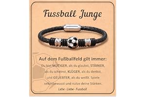 POWWA Fußball-Liebhaber Geschenke mit Bedeutung Karte, Armband für Fußballbegeisterte Teenager als Geschenk zum Geburtstag Weihnachten Schulanfang