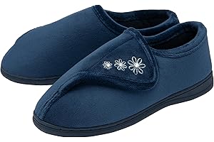 NorthSole Ladies Womens Slippers Slip On Hook & Loop Adjustable Fastening Memory Foam Sizes 3-8