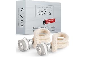 KAZIS® - I 2 bruciatori con stoppino di ricambio per lampade Berger e tutte le altre lampade catalitiche
