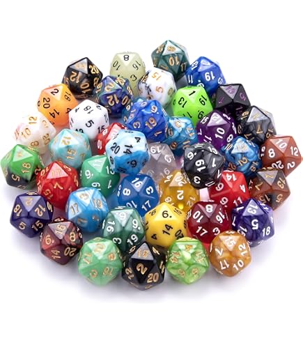 Set Di 7 Dadi Poliedrici In Metallo Per GdR - Blu E Oro - D4, D6, D8, D10, D12, D20