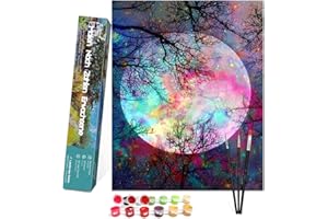 Bougimal Dipingere con i Numeri Adulti, Kit per dipingere con i Numeri con pennelli e pigmento Acrilico Regalo per Donne Mamma Figlia Natale Compleanno Decorazione della casa - senza Telaio 40 * 50 cm