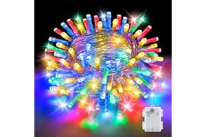Gcstnn Battery Fairy Lights, 3M 30 LED Colored Fairy Lights Battery Operated with Timer, IP65 Waterproof String Light for Bedroom Garden Camping Christmas Indoor Outdoor Decorations, Multicolor
