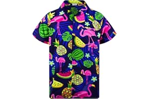 King Kameha | Funky Chemise Hawaïenne | Hommes | XS - 6XL | Manche-Courte | Poche-Avant | Hawaiian-Imprimer | Noël Père| Couleurs variées