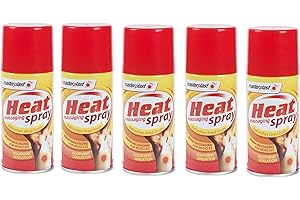 MASTERPLAST MASTER PLAST 5pk 150ml Heat Massaging Spray Fast Relief Sports Sprains Injury Pains Deep Muscular