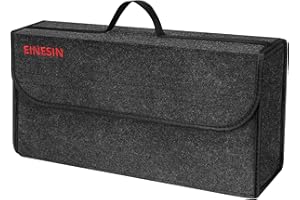 EINESIN Organizer samochodowy, organizer do bagażnika z filcu z mocowaniem na rzepy, akcesoria samochodowe do narzędzi i pielęgnacji samochodu