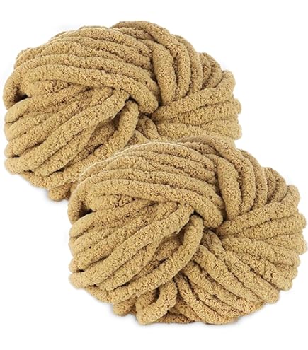 Wolgaren Chenille Garen Super Chunky, 2,5 cm dik wol grof garen voor haken en breien Dekens Sjaalhoed, 18 lengte, Zachte breien wol grof gebreide 300 g ballen, Machine wasbaar grof garen