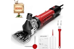 Dragro 600W Sheep Clippers Professional Pet Clippers Farm Cattle Grooming Kit Heavy Duty Electric Clippers for Thick Haired Animals (Hair Clippers