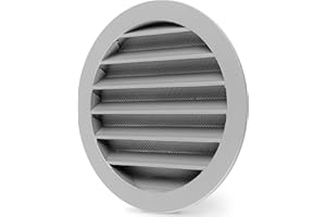 calimaero® WSGG Grille Aeration Ronde 150mm avec Moustiquaire Alu, Intérieur Fonte d'aluminium, Grille Ventilation Exterieur pour Camping-Cars, Garage, Stable aux UV, Antirouille