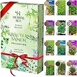 Züchte deine eigenen Kräuter - 12 Kräutersorten, 8700 Kräutersamen - Kräuterpflanzenset für Frauen, Kinder, Anfänger, Geschen
