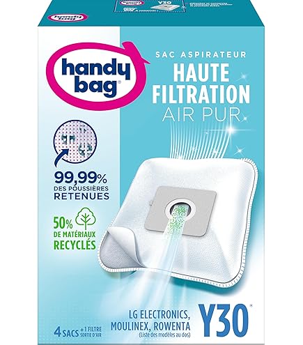 EVXOIJMS Sac à Poussière De Rechange Compatible Avec La Pièce D'aspirateur L-G # AJL75313902 CORDZERO A9T Accessoires Pour Aspirateur Robot Sacs à