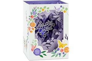 Hallmark Mothers Day Card, 3D & Pop-Up Floral Shadow Box, Musical Mothers Day Card, Light Up Features, Keepsake, For Mum, Grandma, Purple, White