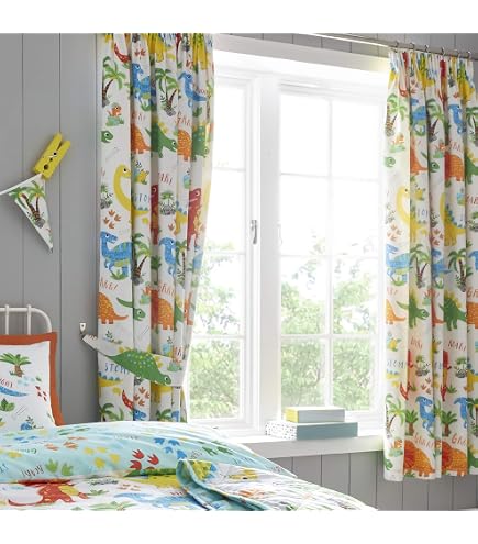 Happy Linen Company Dinosaurier Lampenschirm, 18x21 Cm - Niedliche Kinderzimmer-Deko