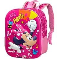 Zaino Safta 3D Per Scuola Materna - Minnie Mouse Rosa, 22x10x27 Cm, Leggero E Facile Da Pulire, Adattabile Al Carrello