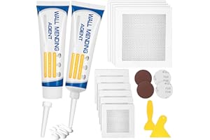 STARVORTEX 18pcs Wall Repair Kit, 200g Safe Wall Mending Agent, Walls Filler Ready Mixed for Holes, All Purpose Filler for Walls, Quick Drying Plaster Repairs, Self-Adhesive Plaster Repair Patch for Crack, Gap