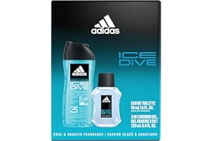 Adidas, Confezione Regalo Uomo Ice Dive Eau de Toilette 50 ml + Gel Doccia 250 ml