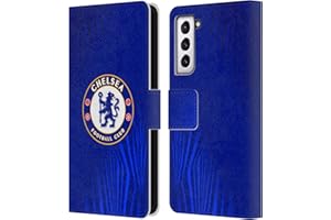 Head Case Designs Officially Licensed Chelsea Football Club Super Graphic Crest Leather Flip Case Compatible With Samsung Galaxy S21 5G