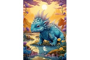 SIYURONGG Kit per pittura diamante 5D，Kit di pittura digitale,Mosaico kit artistici Accessori arte diamante,Tema Dinosauro,Adatto per adulti e bambini per decorazione parete di casa Dono perfetto - 30x40cm