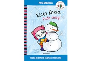 KICIA KOCIA. PADA ŚNIEG. KOLOROWANKA