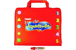 TOMY - Valisette de Dessin Aquadoodle Rouge T6659, Malette Dessin à Eau sans Taches, Jeux pour Enfants Format Voyage, Convient aux Enfants 18 Mois+
