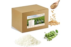 VALLYDOM 3.8KG Soy Wax for Candle Making: Pure Soy Wax Pellets, Organic, No Additives, Long Burn Time, Perfect for Scented Candles, Tealights, Craft Candles & More